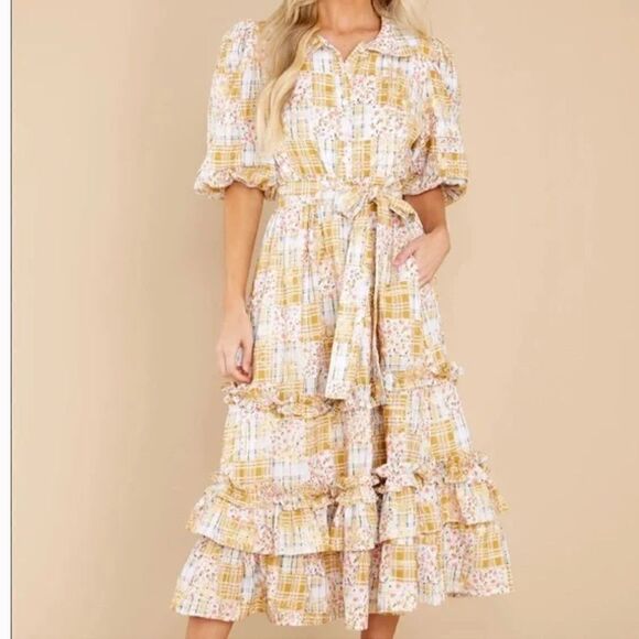 Be Mine Patchwork midi dress - Picture 1 of 9